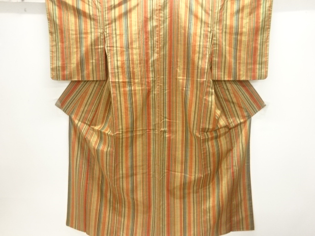 JAPANESE KIMONO / TSUMUGI / WOVEN STRIPE 